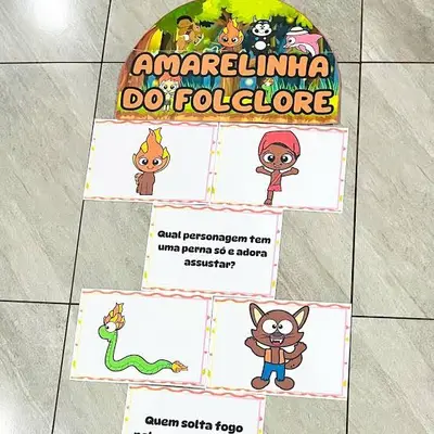 Amarelinha do folclore – alfabetização