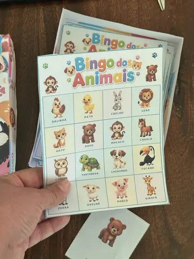 Bingo dos animais para imprimir – pronto em pdf