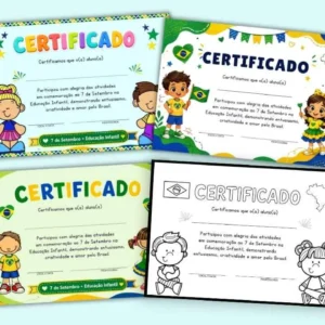 Certificado 7 de Setembro Educação Infantil para Imprimir – recurso pronto