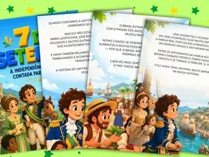 História da Independência do Brasil para Educação Infantil – Livrinho 7 de Setembro – pdf para imprimir