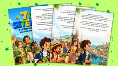 História da Independência do Brasil para Educação Infantil – Livrinho 7 de Setembro – pdf para imprimir
