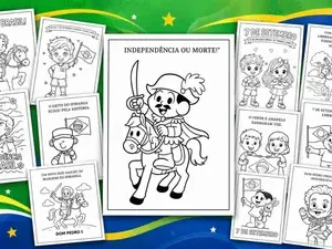 Imagens Independência do Brasil para colorir - gratuito – para imprimir