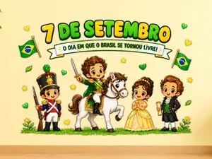 Painel 7 de Setembro para Imprimir – Independência do Brasil – alfabetização