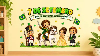 Painel 7 de Setembro para Imprimir – Independência do Brasil – alfabetização