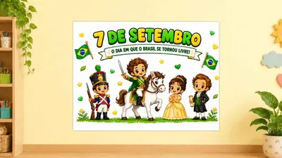 Painel 7 de Setembro para Imprimir – Independência do Brasil – educação infantil