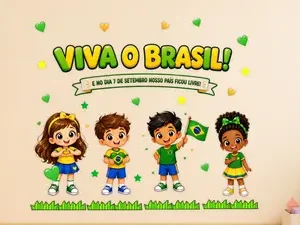 Painel 7 de setembro para imprimir- viva o Brasil – para imprimir