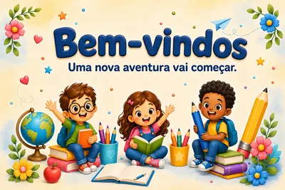 Painel Bem-vindos – Uma Nova Aventura Vai Começar – alfabetização