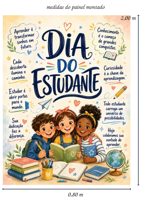 Painel dia do estudante: mensagens que inspiram