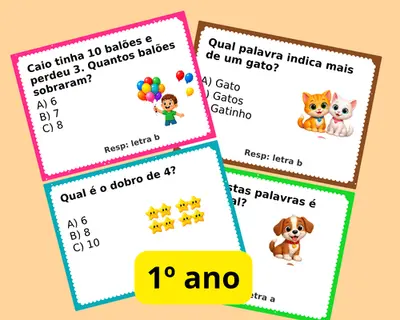 Perguntas com respostas para gincana - 1º ano – para educação infantil