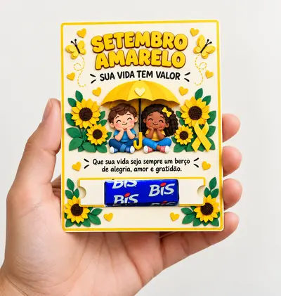 3 Lembrancinhas setembro amarelo para bis – educação infantil