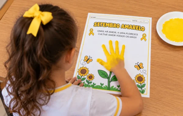 Atividade mãzinha setembro amarelo – alfabetização
