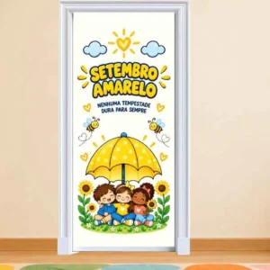 Painel de porta setembro amarelo para imprimir – alfabetização