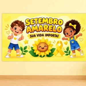 Painel infantil setembro amarelo para imprimir – alfabetização
