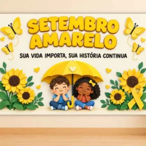 Painel Setembro Amarelo Infantil “Sua História Continua” para Imprimir – alfabetização