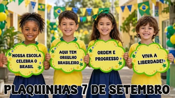 Plaquinhas 7 de Setembro para Imprimir – Independência do Brasil – para educação infantil