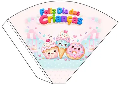 Cone de Doces Dia das Crianças – 30 Modelos Fofos – educação infantil