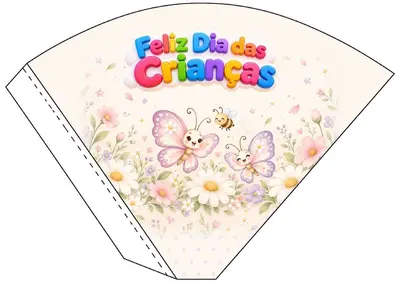 Cone de Doces Dia das Crianças – 30 Modelos Fofos – para educação infantil