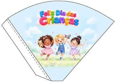 Cone de Doces Dia das Crianças – 30 Modelos Fofos – para sala de aula