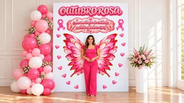 Painel Outubro Rosa Asas de Borboleta para Imprimir – alfabetização
