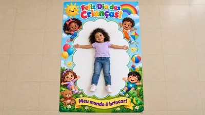 Tapete dia das crianças para imprimir – educação infantil