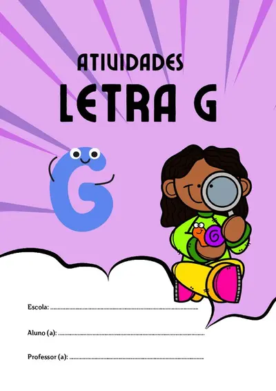 Atividades letra G para imprimir – alfabetização