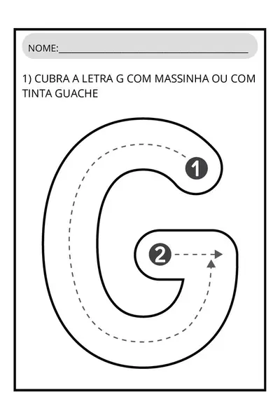 Atividades letra G para imprimir – educação infantil