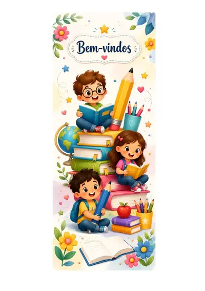 Painel de Porta Bem-vindos ao Mundo do Saber – alfabetização