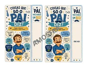 3 Cartões para o Dia dos Pais Para Chocolate BIS – recurso pronto