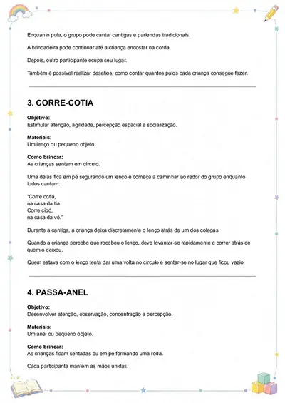 Apostila com brincadeiras folclóricas - grátis – ensino fundamental