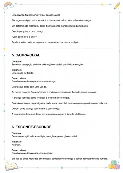 Apostila com brincadeiras folclóricas - grátis – recurso pronto