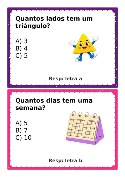 Perguntas com respostas para gincana - 4º ano – pronto em pdf