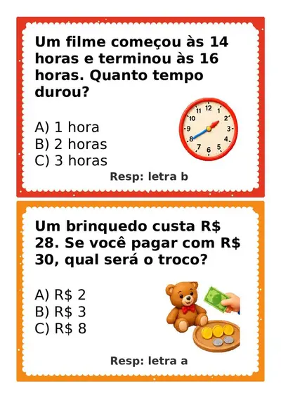 Perguntas com respostas para gincana - 5º ano – para educação infantil
