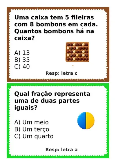 Perguntas com respostas para gincana - 5º ano – para imprimir