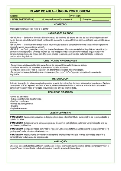 288 Planos de Aulas Prontos 4º Ano Fundamental – 4 Bimestres – educação infantil