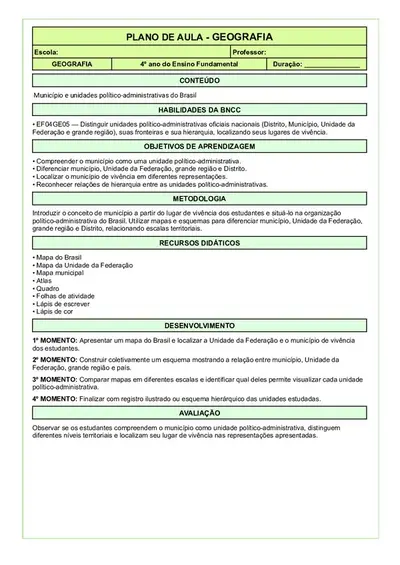288 Planos de Aulas Prontos 4º Ano Fundamental – 4 Bimestres – ensino fundamental
