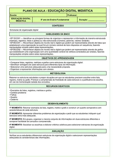 288 Planos de Aulas Prontos 5º Ano Fundamental – 4 Bimestres – colorido