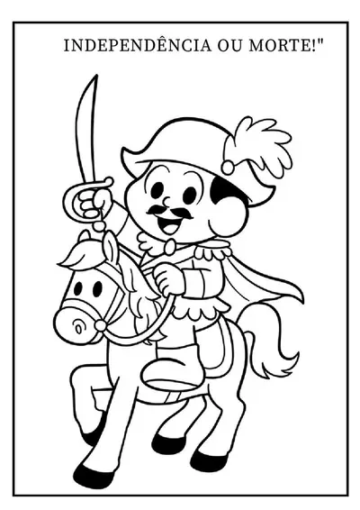 Imagens Independência do Brasil para colorir - gratuito – educação infantil