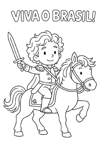 Imagens Independência do Brasil para colorir - gratuito – pronto em pdf