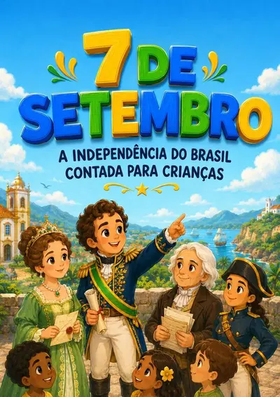 História da Independência do Brasil para Educação Infantil – Livrinho 7 de Setembro – alfabetização