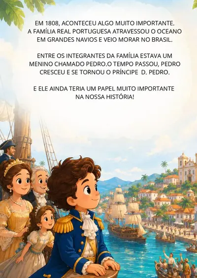 História da Independência do Brasil para Educação Infantil – Livrinho 7 de Setembro – ensino fundamental