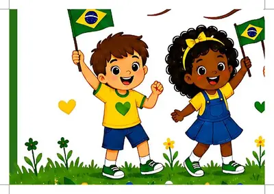 Cartaz coletivo 7 de setembro - somos todos pelo Brasil – recurso pronto