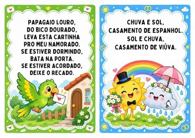 Parlendas para imprimir - 30 fichas coloridas – recursos prontos pdf