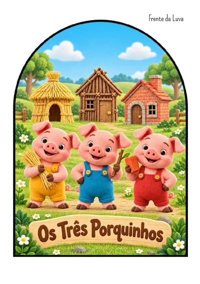 Luva Os Três Porquinhos para Imprimir – educação infantil