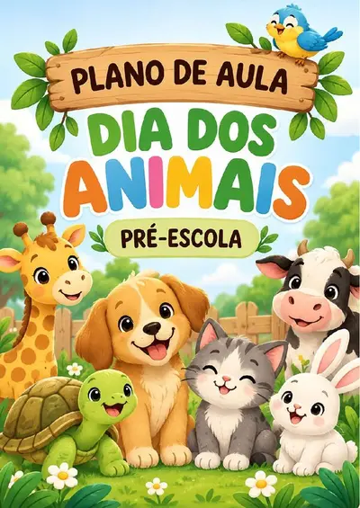 Plano de Aula Dia dos Animais para Pré-Escola – alfabetização